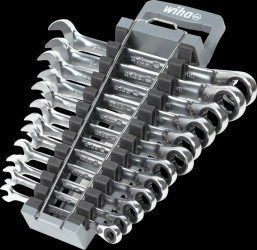 44661 Switchable ring ratchet spanner set, width 8-19, 13 pieces