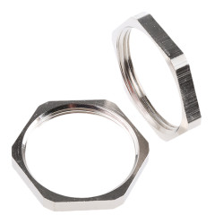 Nakrętka do dławnic kablowych gwint: M32 Mosiądz platerowany niklem Nikiel SIB