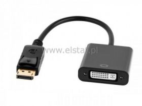 Złącze adapter wtyk DISPLAYPORT; gniazdo DVI; 24+5