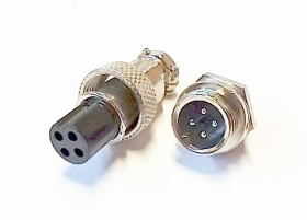 Złącze przemysłowe 4 pin MINI (wtyk-gniazdo)