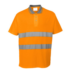 Poloshirt Cotton Comfort Hi Vis Orange