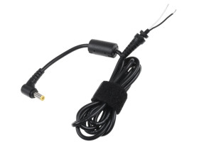 Wtyk kątowy 5,5/1,7 (19V/3,16A) sieciowy z kablem do montażu Quer