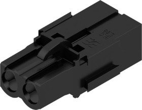 Socket header, 2 pole, pitch 5.08 mm, straight, black, 1712110000