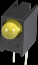 551-1207F LED module, yellow, 3 mm, 1.6 mcd, 60°