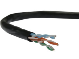 Kabel UTP kat.5e U/UTP 4x2x0,58 linka czarna Telegärtner /100m/