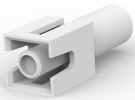 Socket housing, 1 pole, straight, white, 350866-1