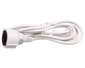 Kabel przedłużajacy (przedłużacz) 3m biały 1x230V H05VV-F 3G1,5 93087