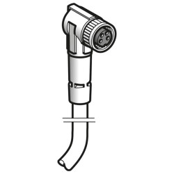Telemecanique XZCP1041L5 Elbowed Female M8 5M Cable Pre-Wired Connectors
