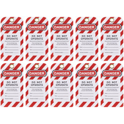 Sealey EV17 Lockout Safety Tag 10pc