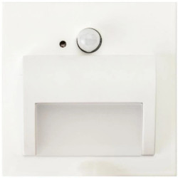 Oprawa Beryl PIR biała zimna 6500K 1,5W 12V DC 9 led smd 3014 kwadrat do puszki fi 60 z czujką ruchu PIR