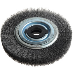 Lessmann 366.162 Wheel Brush D200mm x W28-32 x 80 Bore Set 4 &#x2B;1 Steel Wire 0.30