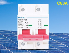 Wyłącznik nadprądowy Bezpiecznik MCB DC 600V 10kA 2P C80A
