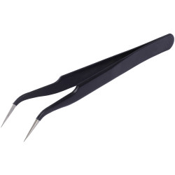 Quadrios 23EC154 ESD Tweezers Sickle-shape Conductive Non-magnetic