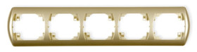 TREND Ramka pozioma pięciokrotna złoty 6RH-5
