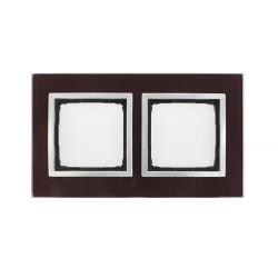Ramka podwójna szklana kusząca śliwka DRN2/89 Kontakt Simon54 Nature