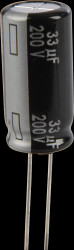 EEUEE2D330 Electrolytic capacitor, radial, 33 µF, 200 V, RM7.5, 105°C, 5000
