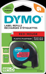 S0721630 Labelling tape, plastic, black/red