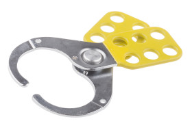 Blokada klamrowa Blokada zabezpieczająca RS PRO rozmiar mocowania 38mm Żółty długość pałąka: 38mm zamki: 6