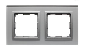 VENA 2 Ramka podwójna szkło akrylowe aluminium-aluminium 5240182