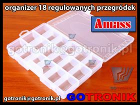 Organizer z 18 regulowanymi przegródkami
