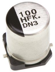 Kondensator 100μF 50V dc SMD Panasonic 8 (Dia.) x 10.2mm