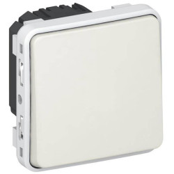 Legrand 069631 Plexo Rocker Switch 1-Pole NO Contact White Modular
