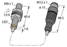 Turck Czujnik pola magnetycznego NAMUR BIM-EG08-Y1X-2-RS4.21T/S90