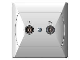 AKCENT Gniazdo antenowe RTV końcowe GAR 2 5-3 dB biały GPA-AK/00 OSPEL