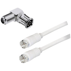 BKL 0403517 SAT Cable 2.5m 85dB Double Shielding White