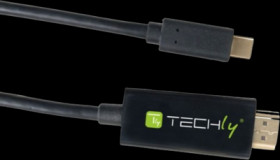 Adapter cable, 2 m, black, USB plug type C, straight to HDMI plug type A, straight, IADAP-USBC-HDMI2TY