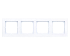 SONATA Ramka poczwórna biały mat R-4R/75