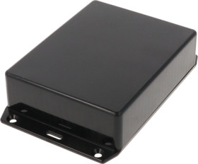 ABS enclosure, (L x W x H) 120 x 94 x 34 mm, black (RAL 9005), IP54, 1591GFLBK