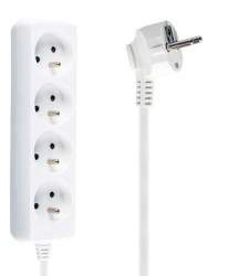 Przedłużacz sieciowy 4 gniazda 3m bez przeł. biały LB0082-3 LIBOX