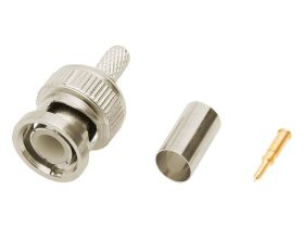 2szt. WTYK BNC 50Ohm ZACISKANY NA PRZEWÓD RG58