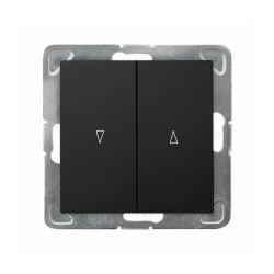 Łącznik żaluzjowy ŁP-7YB/m/33 z blokadą mechaniczną czarny metalik Impresja Ospel