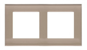 Simon 55 Ramka 2-krotna Nature Szkło mrożone beżowe TRN2/172