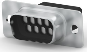 D-Sub plug, 9 pole, standard, unequipped, straight, crimp connection, 205204-9
