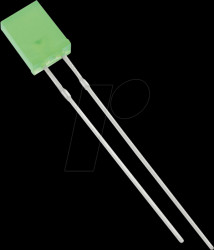 2534G3D-KHC-B 2x5mm LED rectangular, green, 1500 mcd, 120°
