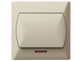 AKCENT Wyłącznik pojedynczy podświetlany beżowy ŁP-1AS/01 OSPEL