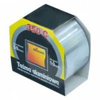 BLACHA0.03AL_50HH Folia aluminiowa - taśma samoprzylepna - szerokość 50 mm; grubość 0.03 mm (30um) - rolka 10m - 350 stopni C