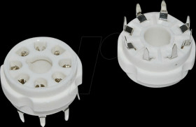 OKTAL-PRINT Tube socket, Octal K8A 8-pin, goblet spring