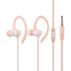 Słuchawki douczne z mikrofonem SPORT - różowe