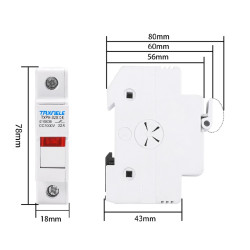 Rozłącznik Bezpiecznik 10x38 DC SOLAR 32A 1P LED