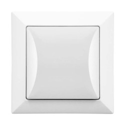 OPAL Wyłącznik pojedynczy podświetlany biały WP-1 Op/S BI