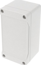 PC enclosure, (L x W x H) 119 x 66 x 61 mm, light gray (RAL 7035), IP66, 1555D2GY