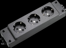 99.601.0028.0 Plug-in socket outlets, 3-way, black