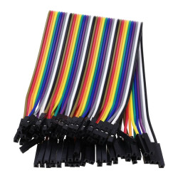 Zestaw przewodów połączeniowych żeński–żeński 20cm - 40 szt. do płytek stykowych, Arduino itp