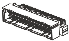 Złącze DIN 41612 48 -pinowe 3 -rzędowe raster: 2.54mm Męski 254324 / 254324-E