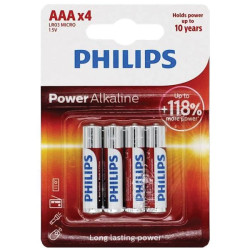 Philips 1806 Ultra LR03 AAA Batteries Alkali-Manganese 1.5V 4 Pack