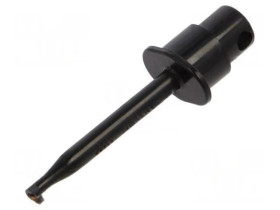 Chwytak pomiarowy haczykowy 1A 60VDC czarny 2mm 30VAC 24.0139-21